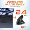 Ergonomic Vertical Rechargeable Wireless Mouse