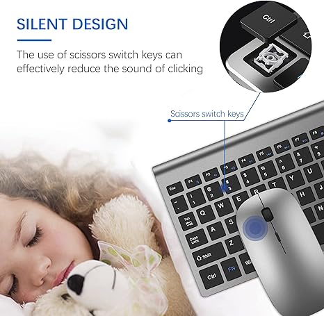 Wireless Keyboard and Mouse Ultra Slim Combo 