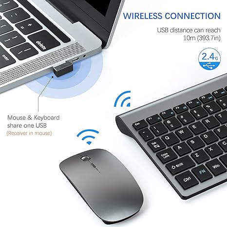 Wireless Keyboard and Mouse Ultra Slim Combo 